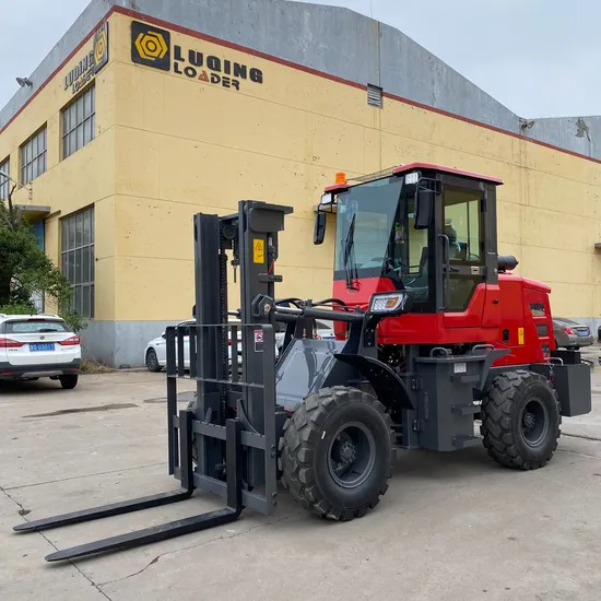 Empilhadeira todo-terreno de 3,5 toneladas, tração nas 4 rodas, motor chinês de ponta, empilhadeira off-road, empilhadeira todo-terreno a diesel